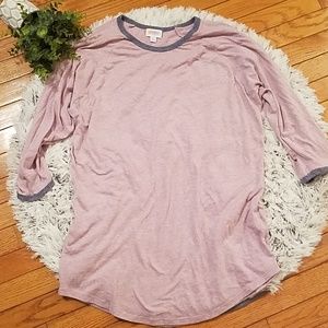 Light purple LuLaRoe long sleeve shirt size XL